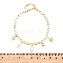 Messing Charme Armbänder&nbsp;BJEW-F545-01C-G