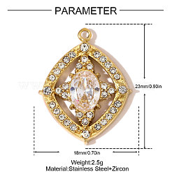 Подвески из нержавеющей стали 304 с микропаве из кубического циркония&nbsp;STAS-OY007-54G