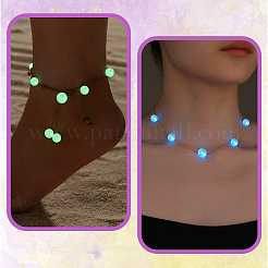 200 шт. Светящиеся акриловые бусины OACR-PA0001-16