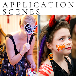 12 нитка 12 прозрачных стеклянных бусин в стиле Хэллоуина GLAA-TA0001-42