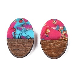 Подвески из прозрачной смолы и ореха RESI-T057-04K