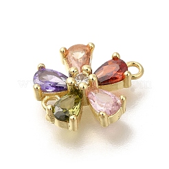 Подвески-коннекторы из латунного стекла с паве&nbsp;KK-M295-17G-03