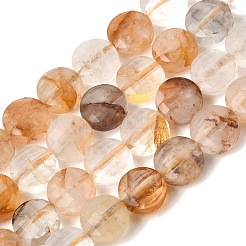 Perles et brins de quartz hématoïde jaune naturel&nbsp;GG-CBA4808-H01-02