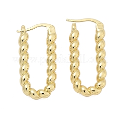 Латунные прямоугольные серьги-кольца для женщин&nbsp;EJEW-L297-01B-G