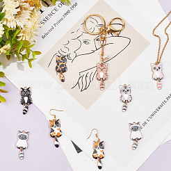 42 шт. 7 цвета светло-золотой эмалевой подвески из сплава с покрытием ENAM-OC0001-17