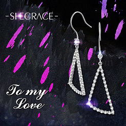 925 orecchini pendenti in argento sterling rodiato&nbsp;JE746A