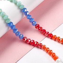 Imitación jade opaco hebras de cuentas de vidrio de color sólido&nbsp;GLAA-L044-A03