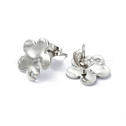 Anlaufgeschützte Ohrstecker-Beschläge aus Edelstahl 304&nbsp;LS-STAS-L024-003P-03