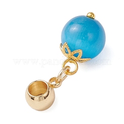 Круглые европейские подвески-шармы «кошачий глаз» PALLOY-JF04332