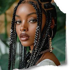 6 шт. 3 стиля манжеты из сплава для волос OHAR-SC0001-11B