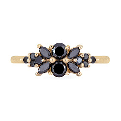 Кольца-пальцы Flower 925 из стерлингового серебра с микропаве из кубических цирконий FS-WG7A18F-01