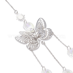 Латунные подвесные ловцы солнца в форме бабочки HJEW-JM04249