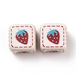 Непрозрачные печатные бусы акриловые MACR-C007-01H