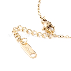 304ステンレススチールリンクブレスレット  フラットラウンドいリンク  女性のための  ゴールドカラー  6-7/8インチ（17.5cm）&nbsp;BJEW-M287-04G