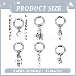 12 шт. 6 стильные подвески для обуви из сплава&nbsp;HJEW-GO00250