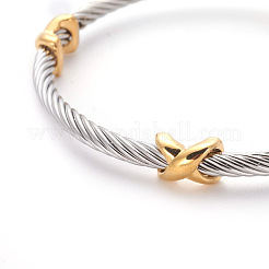 Браслеты-манжеты из нержавеющей стали 304 BJEW-L642-34GP