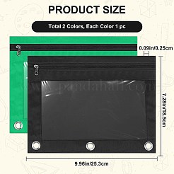 2 шт. двухцветная ткань Оксфорд с футлярами для ручек из сплава для папки-регистратора на 2 кольцах&nbsp;AJEW-CP0007-98
