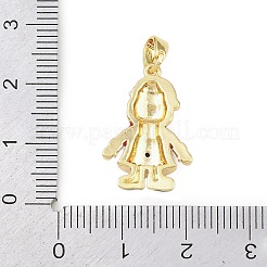 Рождественские латунные подвески с микропаве из фианита KK-H518-02A-G