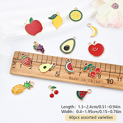 60шт 15 стиля подвески из сплава с эмалью&nbsp;ENAM-YW0004-87