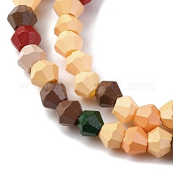 Выпечка окрашенные стеклянные бусины пряди LAMP-R020-02C