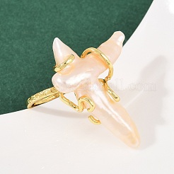 Перстни с натуральным жемчугом RJEW-K286-08G