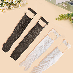 2 пара двухцветных поликоттоновых накладок на ноги AJEW-CY0001-29