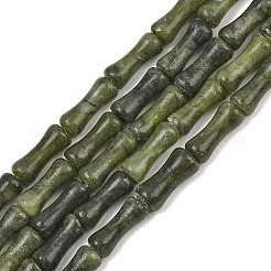 天然な中国のヒスイのビーズ連売り  竹の共同  12x5mm  穴：1.2mm  約37個/連  14.96''（38センチメートル）&nbsp;GG-CBAEB22-A08-01