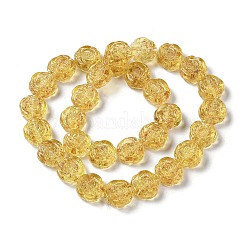 Нить золотых песочных бусин лэмпворк ручной работы LAMP-Z007-06D