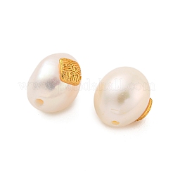 Ovale natürliche Süßwasserperlen&nbsp;PEAR-K009-06G