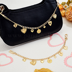 2 шт. латунная подвеска в виде сердца из алюминия панцирная цепочка сумка декоративные цепи&nbsp;HJEW-PH02247