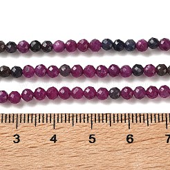 Natürliche rote Korund- / Rubin- und Saphirperlenstränge&nbsp;G-Z150-A03-3mm