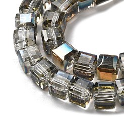 Стеклянные бусины с гальваническим покрытием  EGLA-H108-01A-HP02