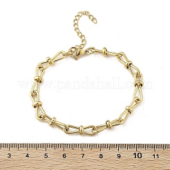 304 Edelstahl-Gliederkettenarmbänder mit Schleife für Damen&nbsp;BJEW-F488-13G