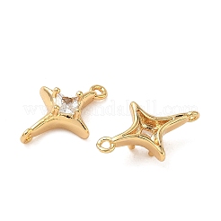 Латунные микропаве прозрачные подвески с фианитом KK-B160-30G