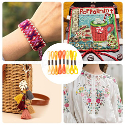 8 моток 8 цвета 6-слойная полиэфирная мулине для вышивания&nbsp;OCOR-CY0002-09G