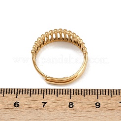 女性用304ステンレススチールカフオープンリング  ゴールドカラー  9mm  内径：18mm&nbsp;RJEW-H255-01G-09