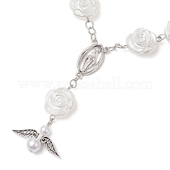 Браслеты с подвесками в виде ангела из сплава в тибетском стиле BJEW-JB11777