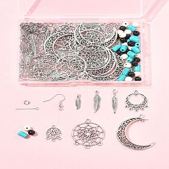 Наборы для изготовления сережек из плетеной сетки/паутины своими руками DIY-FS0008-65