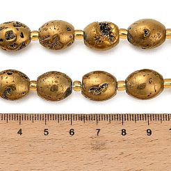 Galvanisierte natürliche Druzy Geode Kristallperlen Stränge&nbsp;G-F833-O01-01A