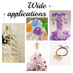 50шт 5 цвета прозрачные акриловые бусины&nbsp;TACR-PH0001-31