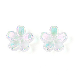 Прозрачные гальванические стеклянные колпачки для бусин EGLA-N015-01A