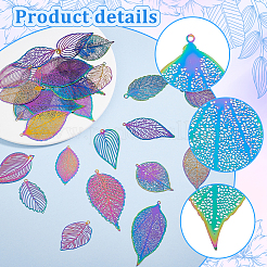 26 шт. 13 стиля ионного покрытия (IP) 201 филигранные подвески из нержавеющей стали&nbsp;STAS-GA0001-67