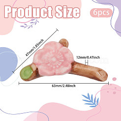 Reposa palillos de porcelana Sakura&nbsp;AJEW-WH0314-958