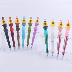 9шт 9 цвета силиконовые бусины подсолнечника SIL-CA0002-70