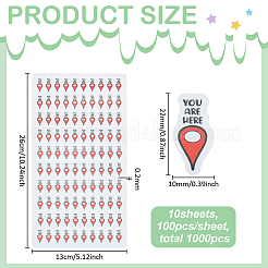 10 лист бумажных наклеек с картинками&nbsp;DIY-FG0008-44