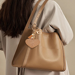 1 шт. подвеска в виде сердца из ткани со стразами&nbsp;HJEW-LP0001-81B