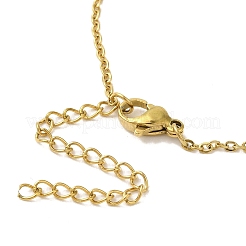 Ионное покрытие (ip) 304 нержавеющая сталь кулон в форме сердца ожерелья и браслеты и серьги-гвоздики комплекты для женщин SJEW-C004-11G