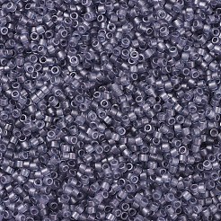 MIYUKIデリカビーズ小  シリンダー  日本製シードビーズ  15/0  （dbs0386)matte透明乾燥ラベンダー光沢  1.1x1.3mm  穴：0.7mm  約175000個/袋  50 G /袋&nbsp;SEED-X0054-DBS0386