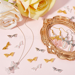 150 шт. 3-х цветные бусины-бабочки из цинкового сплава FIND-SC0011-83