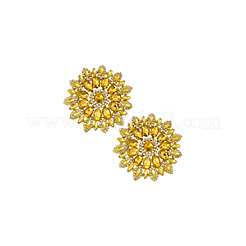 2 шт. сплав с аппликациями из бисера ручной работы со стразами AJEW-FG0004-29E